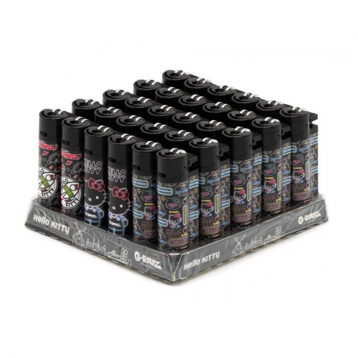 Mechero Hello Kitty Neon de G-rollz, caja.
