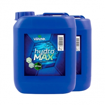 HYDRO MAX GROW A+B (VitaLink) - Abono para hidroponía - aeroponía hard water 5L.