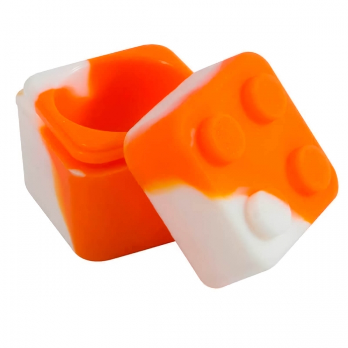 Bote de Silicona Lego para guardar extracciones de marihuana. 7 ml Abierto.