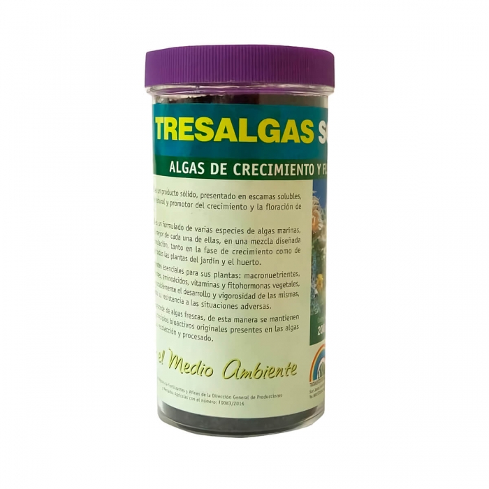 Tresalgas Sólido para cultivo de Trabe, envase de 200 gramos.