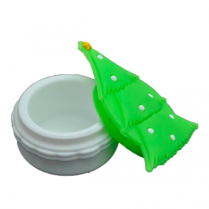Bote de silicona para resinas FP Árbol de navidad, abierto.