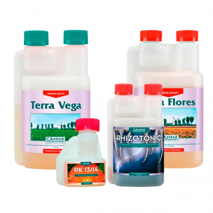 Starter Kit de Canna para tierra, pack completo de fertilizantes, formatos.