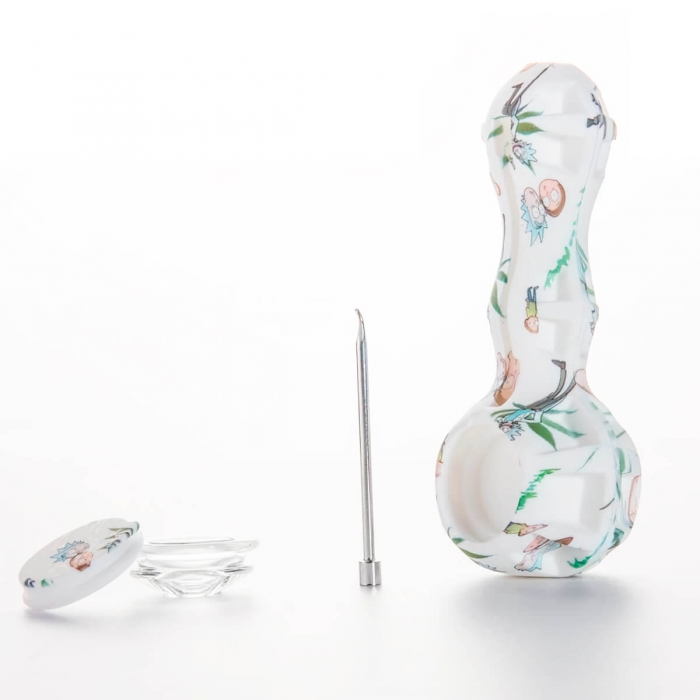 Pipa Silicona dibujos 10,5 cm componentes.
