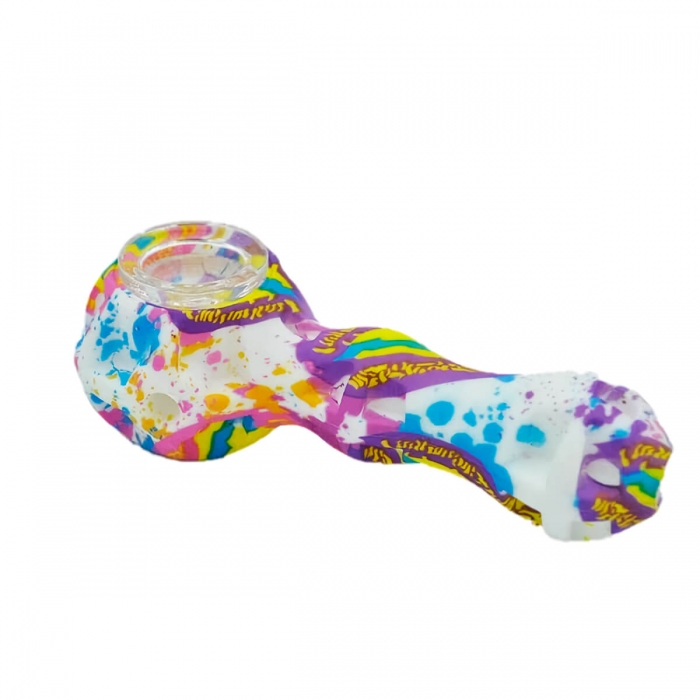 Pipa Silicona dibujos 10,5 cm colorines.