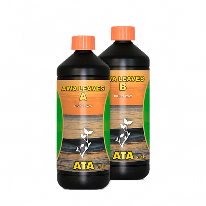 ATA Awa Leaves A + B de Atami - Abono de crecimiento para marihuana en cultivo hidropónico 1L.
