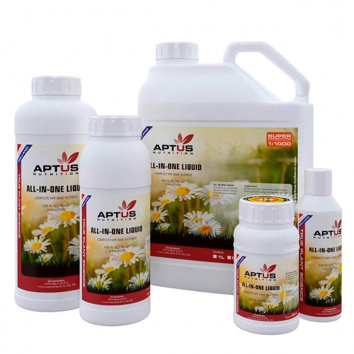 ALL-IN-ONE LIQUID (Aptus) Fertilizante completo para cultivo.
