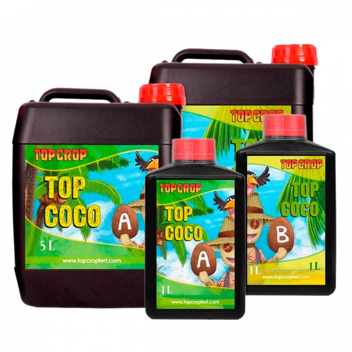 Top Coco A+B fertilizante completo, diferentes formatos.