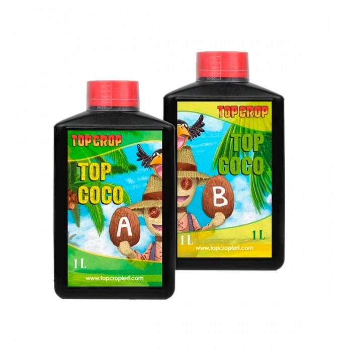 Top Coco A+B fertilizante completo, envase de 1L.