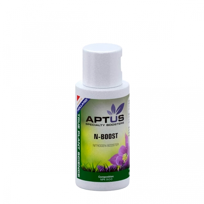 Fertilizante N-Boost floración de Aptus, envase de 150ml.