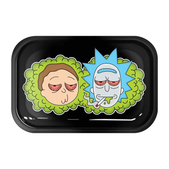 Bandeja de metal con diseño Ricky y Morty Green smoke