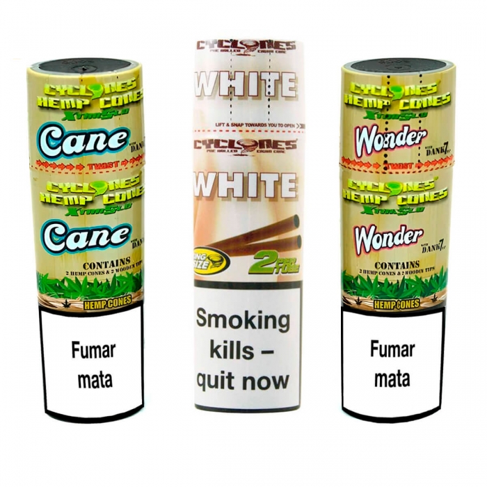 CYCLONES XTRA HEMP sabores sugar cane, wonderberry y white chocolat.