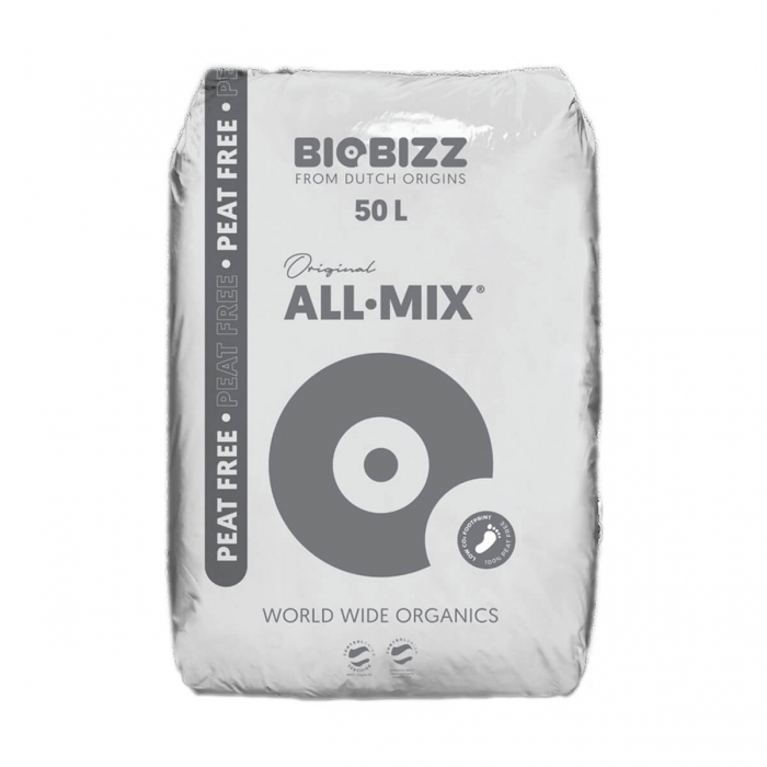 Sustrato para cultivo All-Mix Peat Free de Biobizz de 50L .