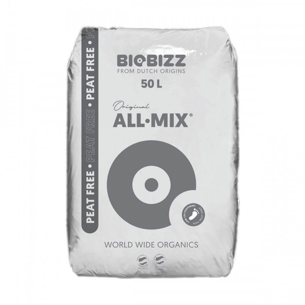 Sustrato para cultivo All-Mix Peat Free de Biobizz de 50L .