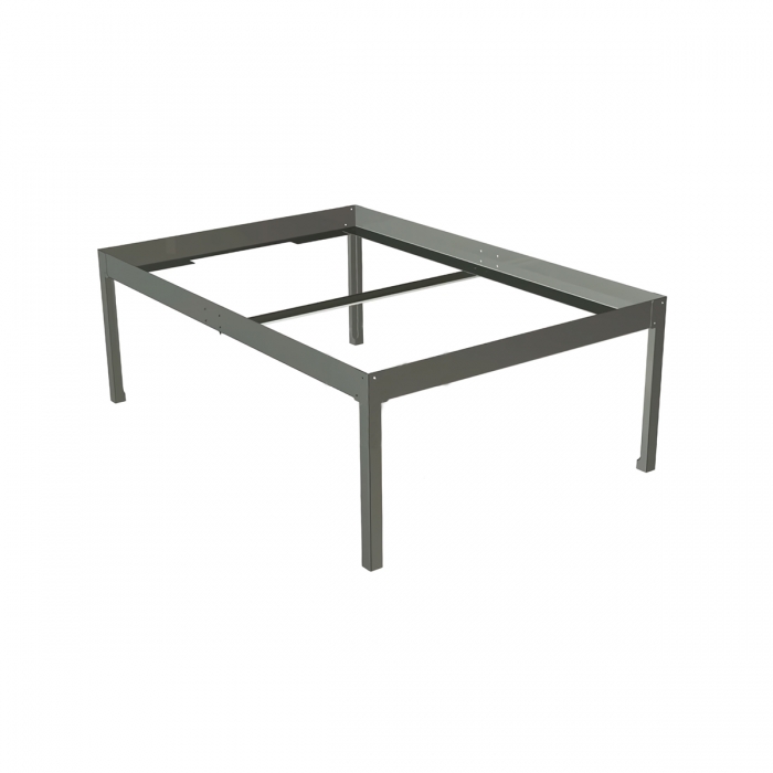 soporte para bandeja gris de 1,2 x 1,2 metros.
