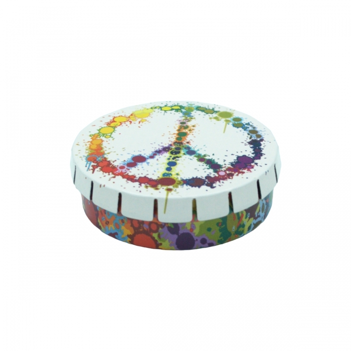 Lata Click Clack 5,5cm Peace Colorful frontal.