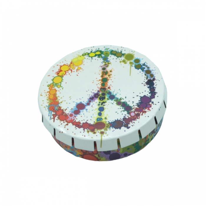 Lata Click Clack 5,5cm Peace Colorful.