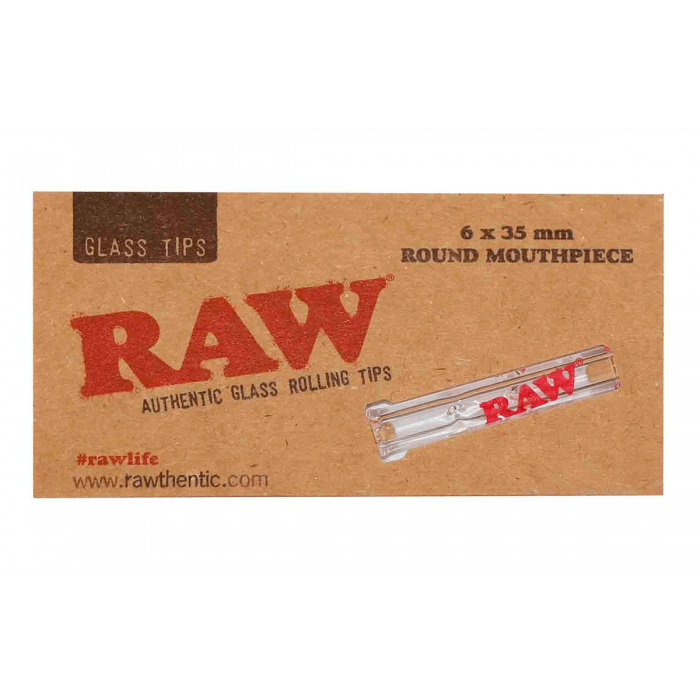 Filtros para fumar RAW de cristal boquilla redonda, blister.