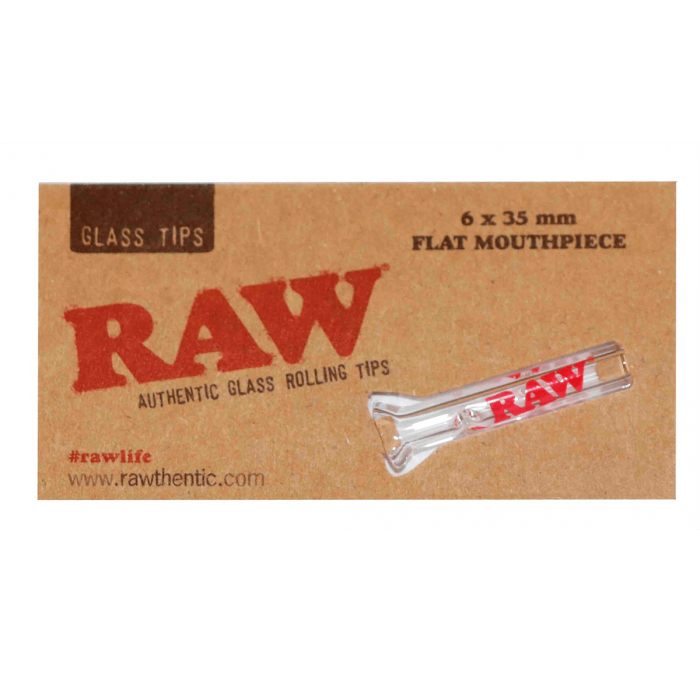 Filtros para fumar RAW de cristal boquilla plana, blister.
