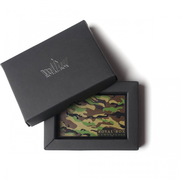 Royal Box camuflaje. Caja Dosificador y esnifador, envase.