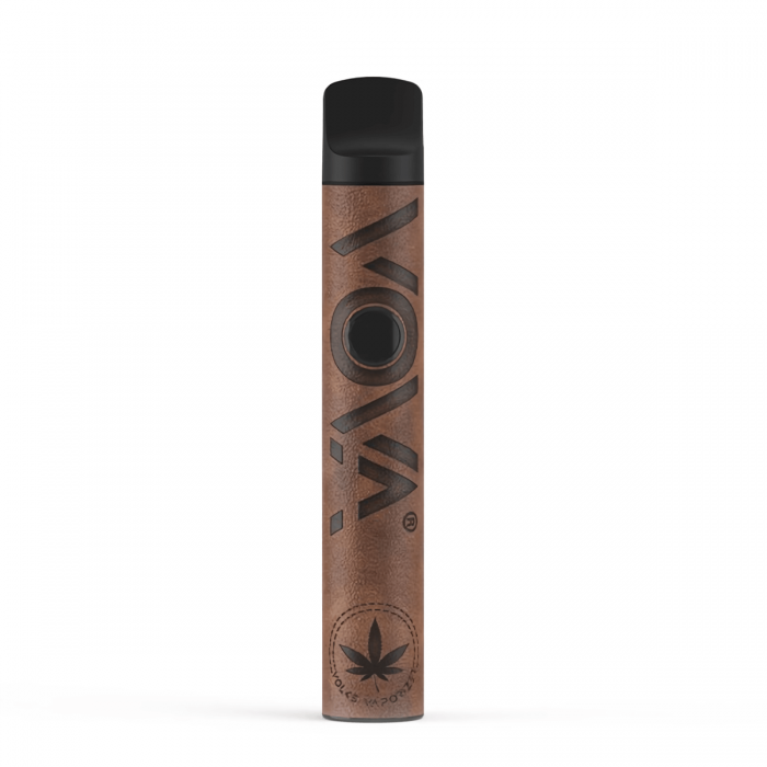 Vaporizador Volks Vova de cuero para marihuana, marrón .