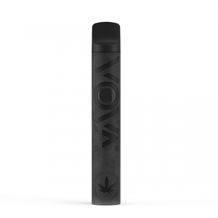 Vaporizador Volks Vova de cuero para marihuana, negro.