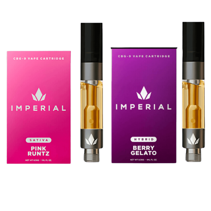 Atomizador CBG9 de 1ml Imperial, vapeo sabroso con diferentes aromas.