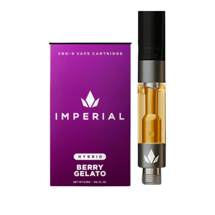 Atomizador CBG9 de 1ml Imperial, Berry Gelato.