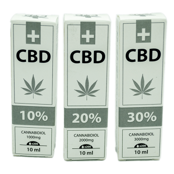 Aceite de CBD Standart aislado de la marca FP. Concentración de CBD del 10%, 20% y 30%. Envase de 10ml.