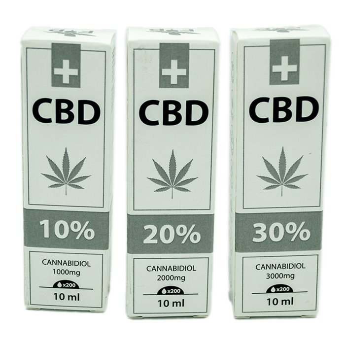 Aceite de CBD Standart aislado de la marca FP. Concentración de CBD del 10%, 20% y 30%. Envase de 10ml.