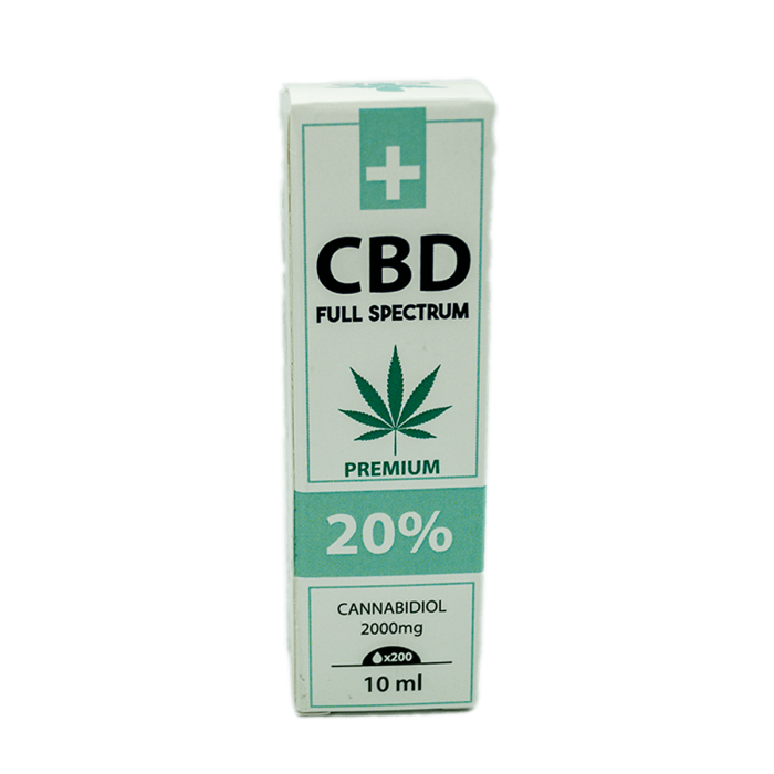 Aceite CBD Purificado Full Spectrum Premium, caja del 20%.