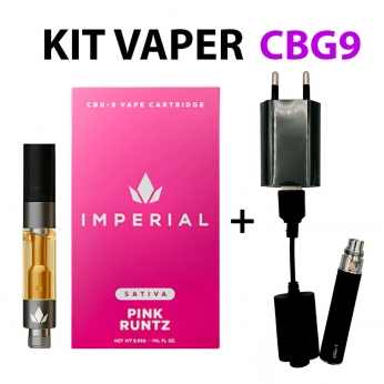 KIT VAPE + CARTUCHO 1ML CBG9 40% vaporizador portátil pink runtz.