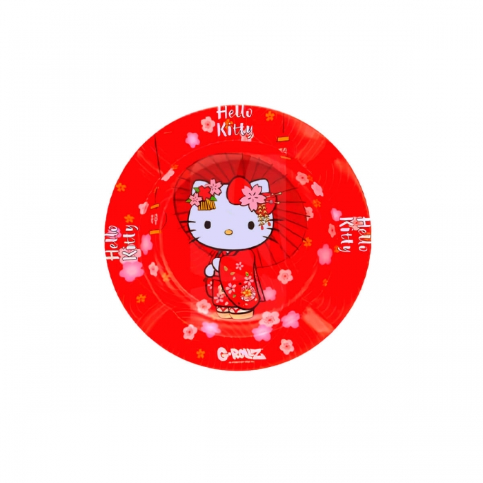 cenicero metálico Hello Kitty kimono Rojo de 13,5 cm para fumador.