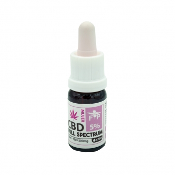 Aceite de CBD purificado Full Spectrum especial para mujer. Concentración del 5% CBD en envase de 10ml