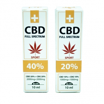 Aceite CBD Sport, ideal para el deporte. Concentraciones del 20% y 40%