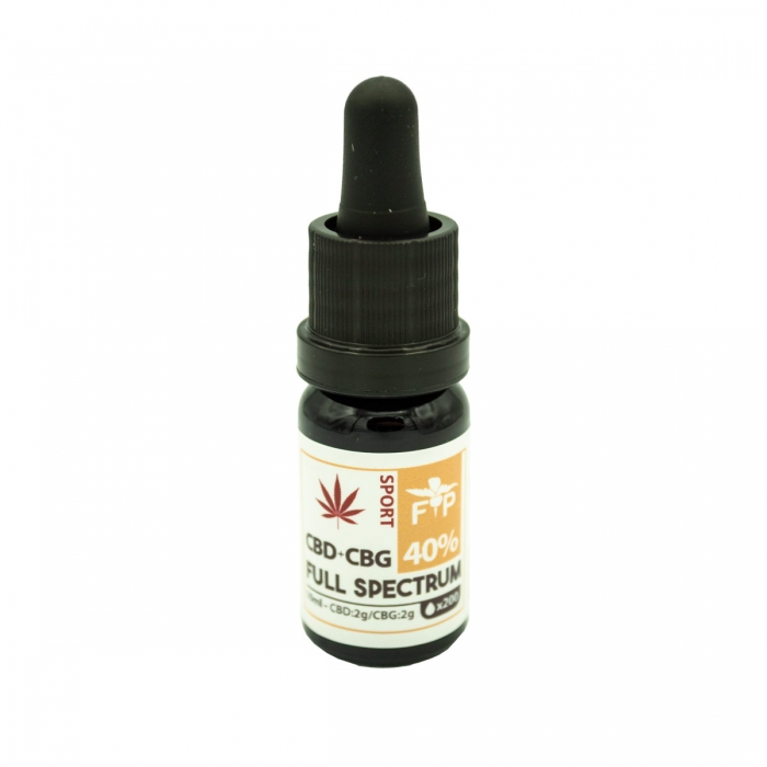 Aceite CBD-CBG Full Spectrum Sport 40%, bote.