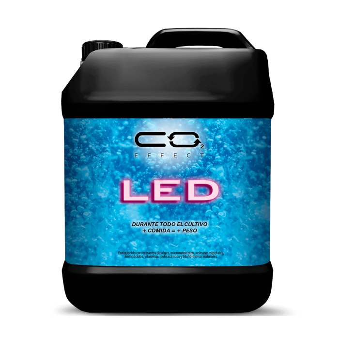 CO2 EFFECT Nano, especial para cultivos LED, envase de 5L.