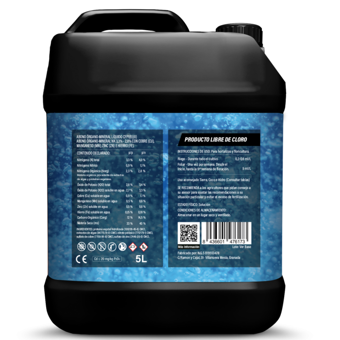 CO2 EFFECT Nano, especial para cultivos LED, 5L características.