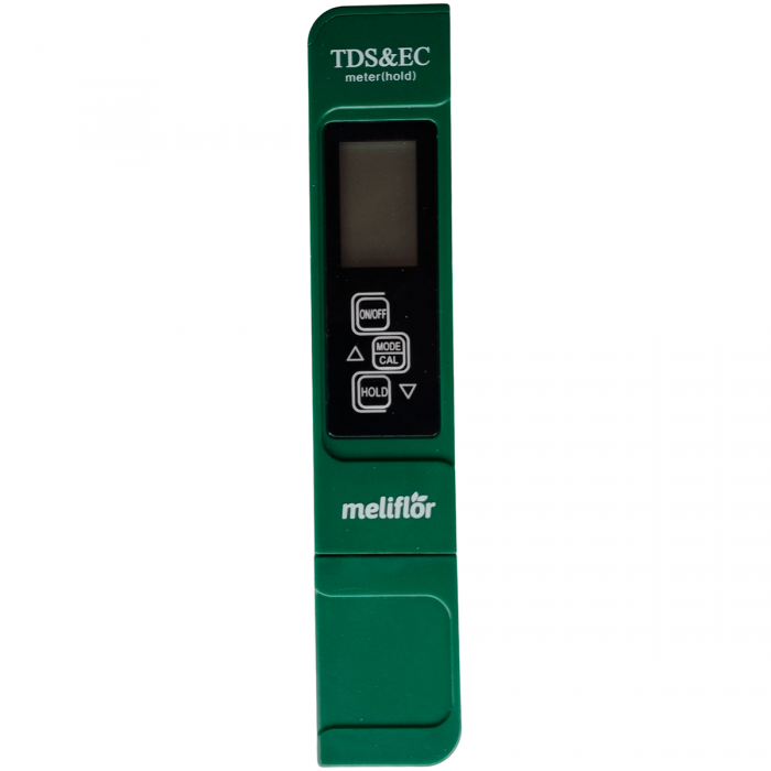 Medidor de EC TDS y Temperatura Digital de Meliflor para el agua de riego.
