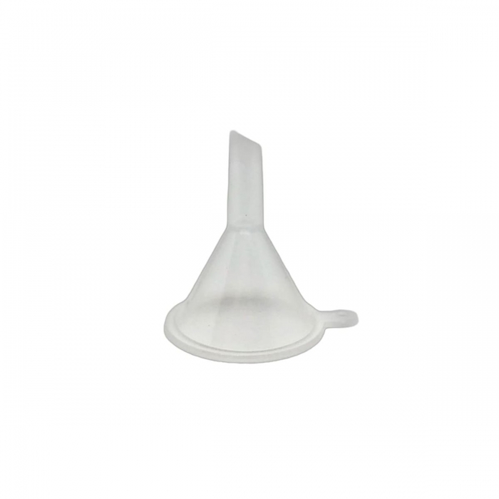 Embudo de plástico de tamaño pequeño: 3 cms diámetro y 4 cms de altura