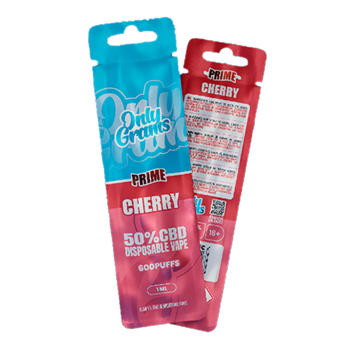 Vaper CBD al 50% de Onlygrams, cherry (cereza).