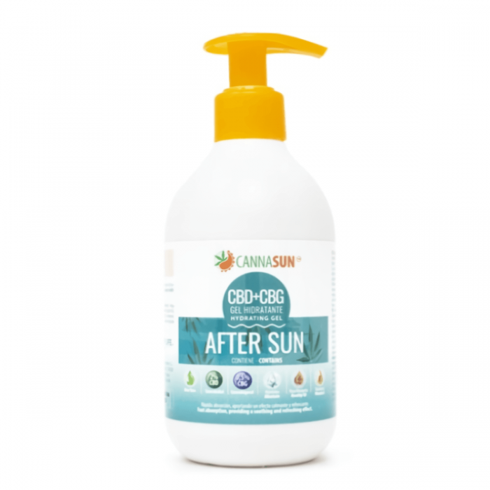 Crema After Sun en gel con CBD y CBG Cannasun de Plant Of Life, bote de 250ml.