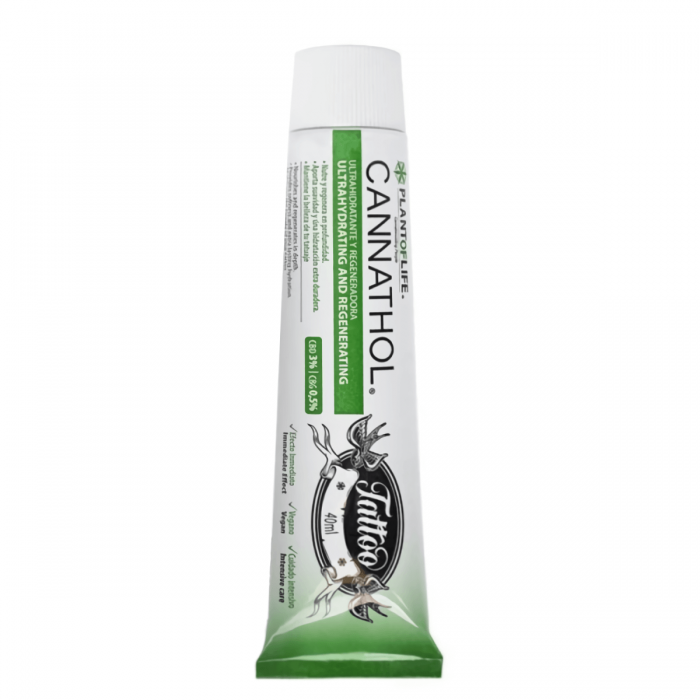 Crema CBD + CBG Cannathol  para los tatuajes, bote de 40ml.