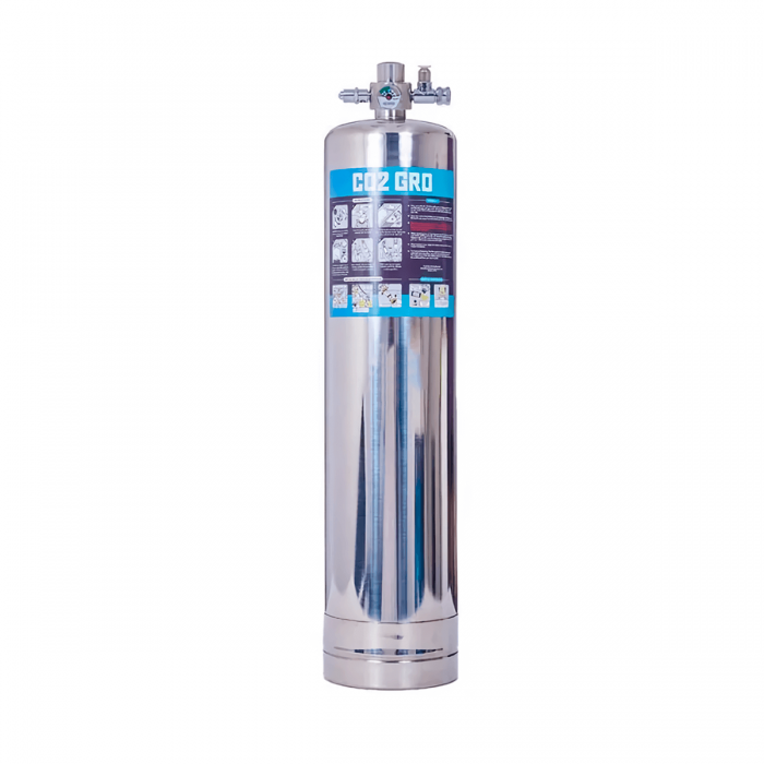 Sistema de Co2 DIY Generation 12L de la marca CO2 Gro, bombona con válvula.
