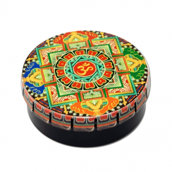 Lata Click Clack de 5,5 cm Modelo Paisley Weed Mandala OM.