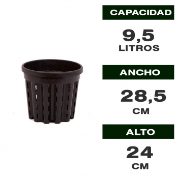 Maceta para cultivo hidropónico Ercole de 9,5L de capacidad.