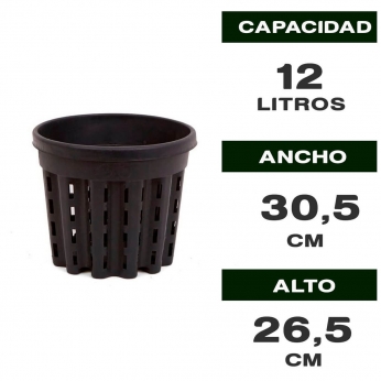 Maceta para cultivo hidropónico Ercole de 12L de capacidad.