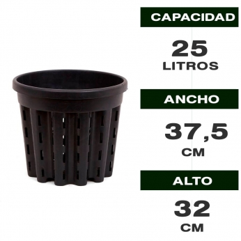 Maceta para cultivo hidropónico Ercole de 35L de capacidad.