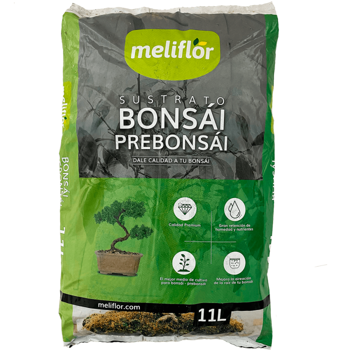 Sustrato para plantas bonsai de 11L Meliflor.
