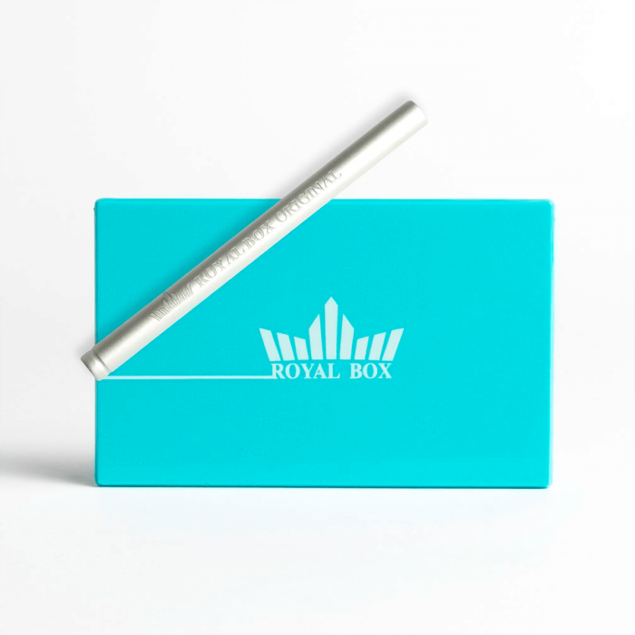 Caja esnifadora Royal Box Azul, vista frontal.