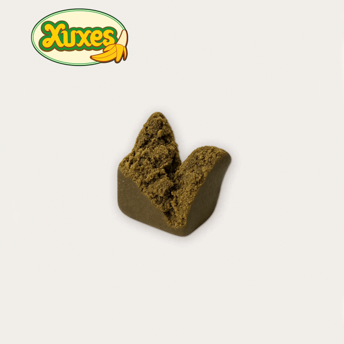 Hash CBD Banana Static de la marca Xuxes, hachís de primera calidad.
